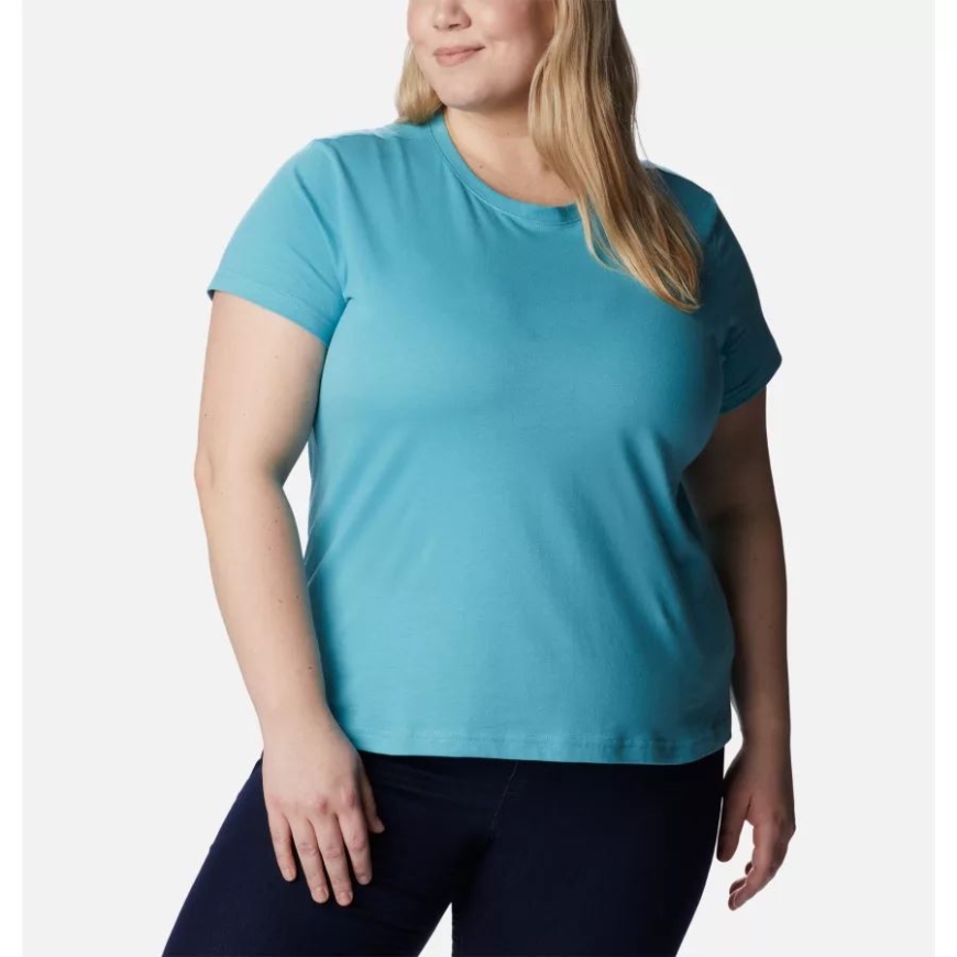 レディース サファイア ポイント ショート スリーブ シャツ プラス サイズ シー ウェーブ コロンビア