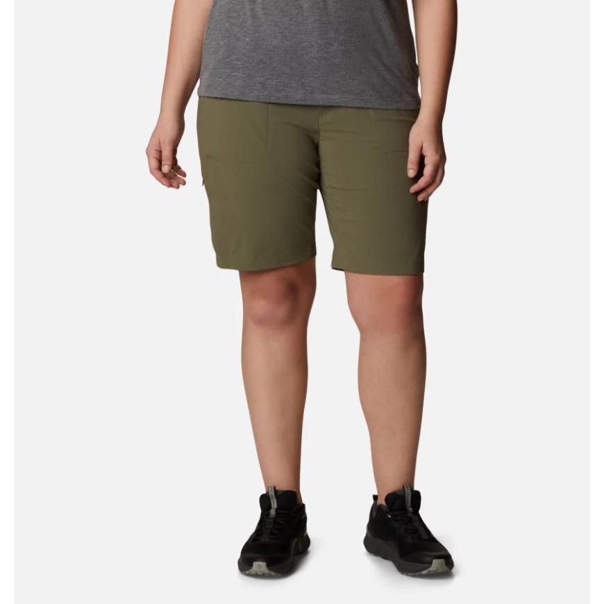 女性用サタデー トレイル ロング ショーツ プラス サイズ ストーン グリーン コロンビア