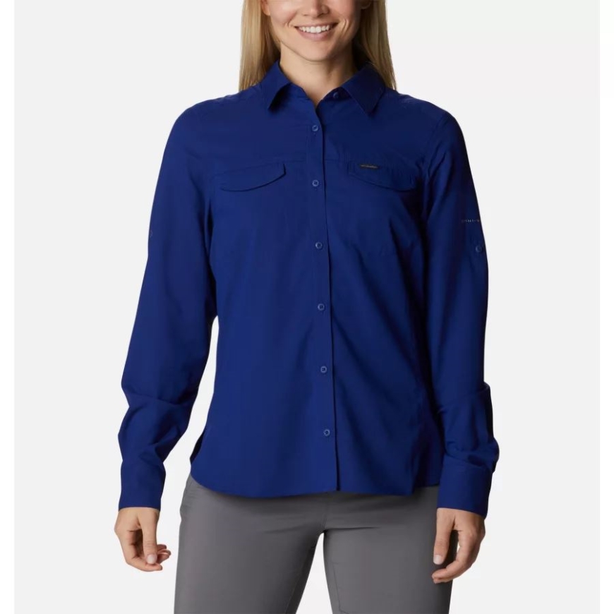 レディースシルバーリッジライトロングスリーブコロンビアダークサファイア.