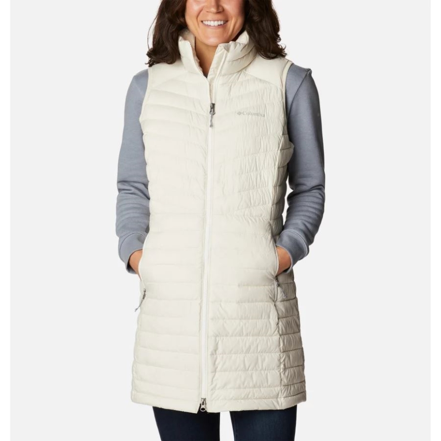 レディース スロープ エッジ ロング ベスト コロンビア チョーク