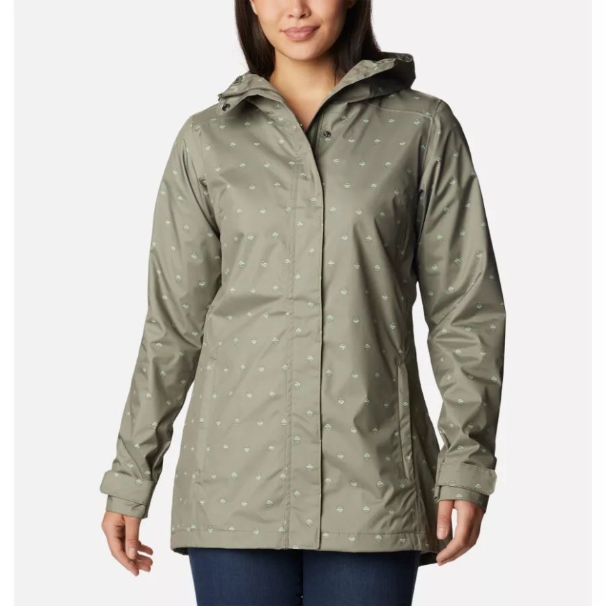 レディース スプラッシュ A Little Ii ジャケット ストーン グリーン スウェル ドット プリント コロンビア