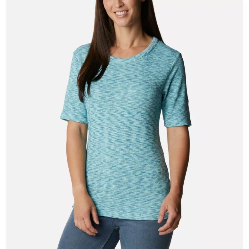 レディース スタンレーパーク 半袖シャツ コロンビア アイシーモーン スペースダイ