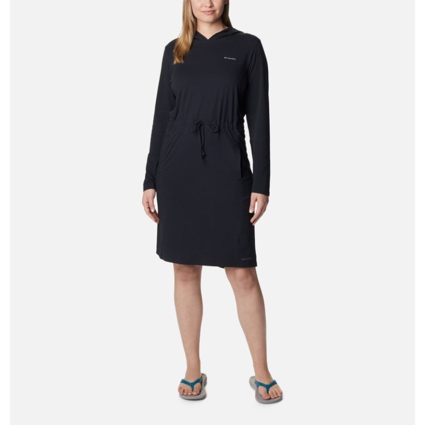 女性用サントレック フード付きカバーアップ コロンビア ブラック