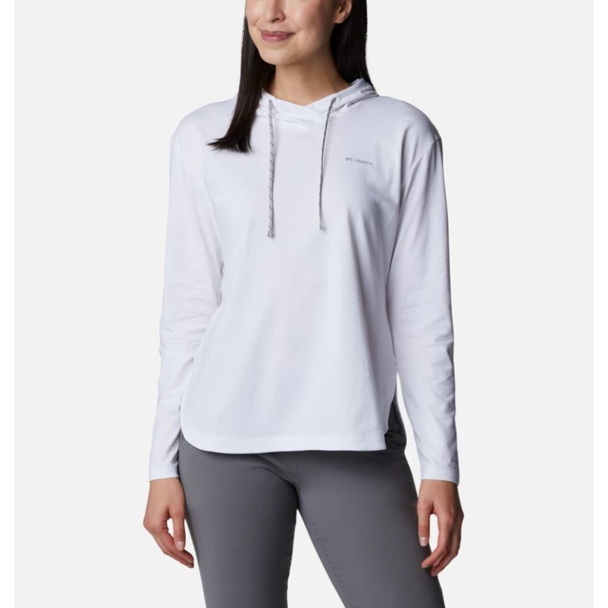 レディースサントレック フード付きプルオーバー ホワイトコロンビア