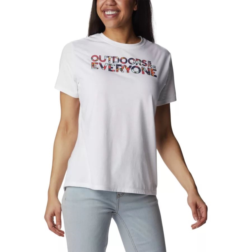 レディース サン トレック II テクニカル グラフィック Tシャツ ホワイト/アウトドア コロンビア