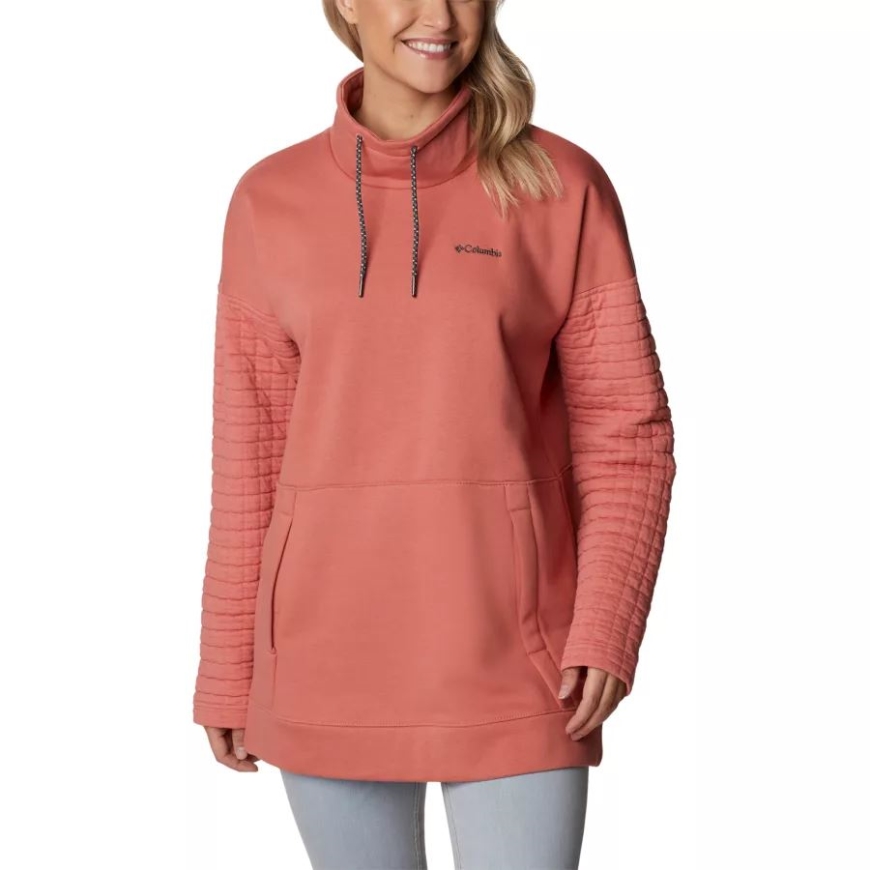 ウィメンズ サンデー サミット オーバーサイズ ファンネル プルオーバー コロンビア ダークコーラル