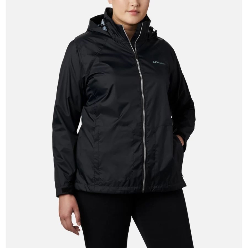 女性用スイッチバック III ジャケット プラスサイズ コロンビア ブラック