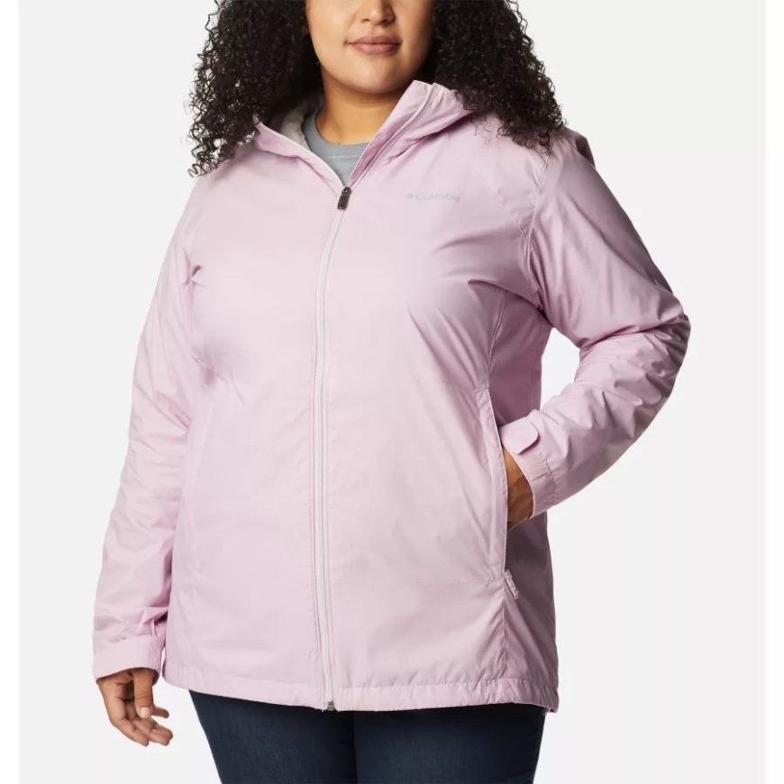 女性用スイッチバック ライニング ロング ジャケット プラス サイズ オーラ コロンビア