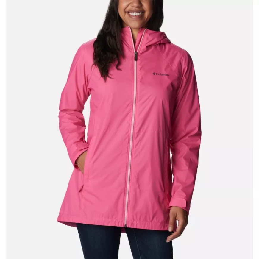 レディース スイッチバック ライニング ロング ジャケット ワイルド ゼラニウム コロンビア