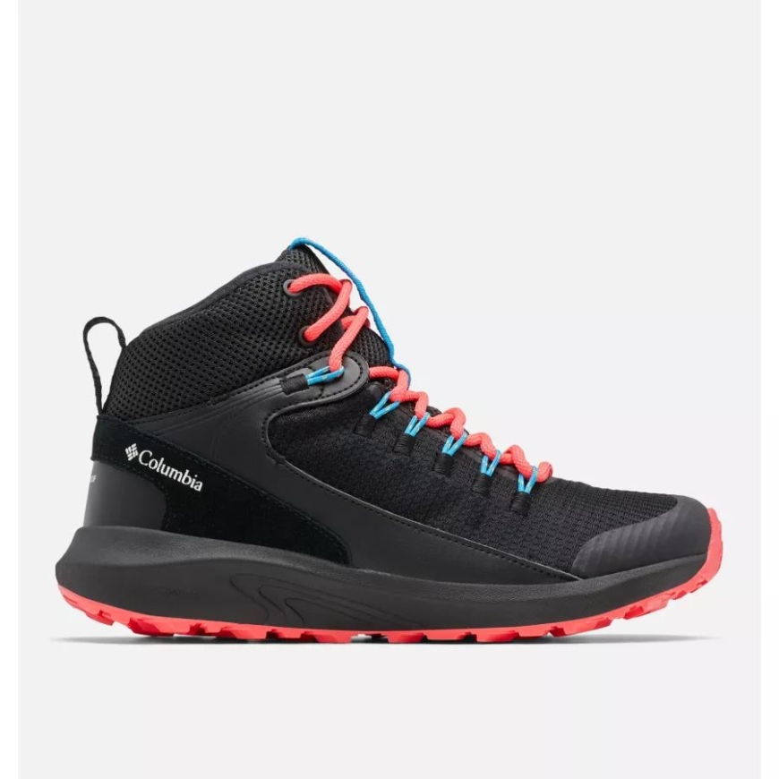 ウィメンズ トレイルストーム ミッド ウォータープルーフ シューズ ワイド ブラック/ホワイト コロンビア