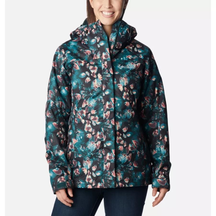 レディース トンネル フォールズ インターチェンジ ジャケット コロンビア スプルース ソラリゼーション プリント