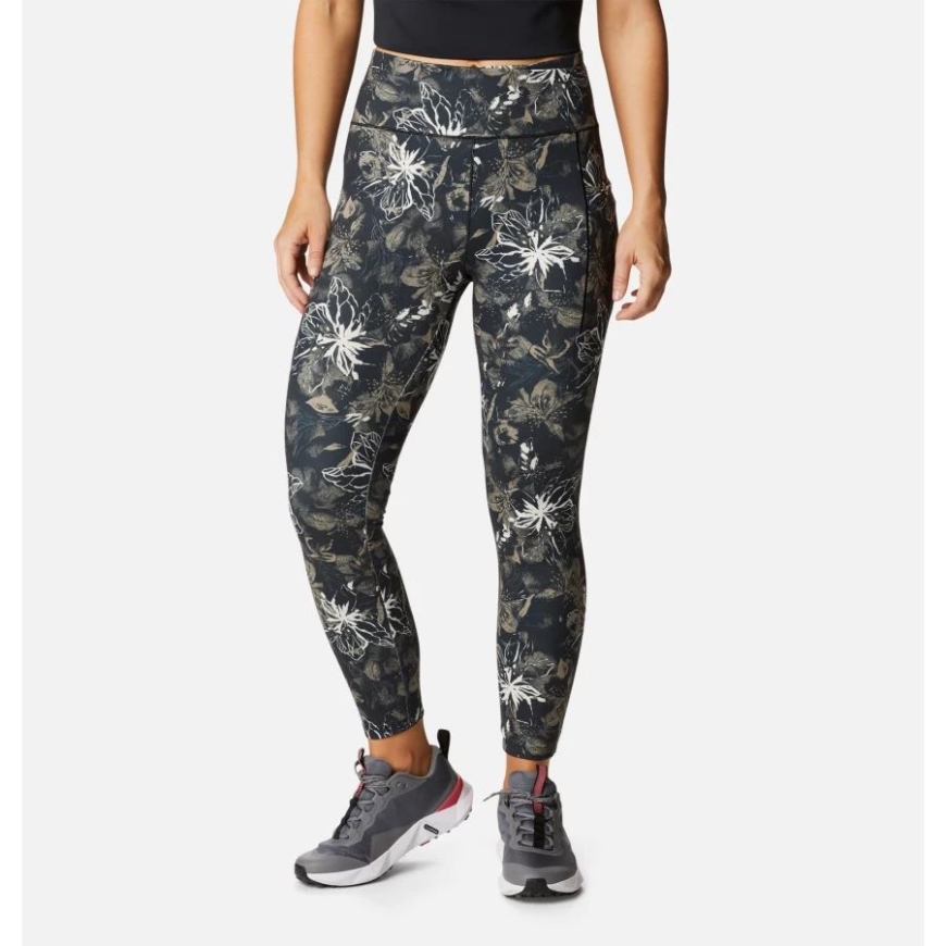 女性の週末の冒険 7/8 レギンス ブラック オーレリアン プリント コロンビア