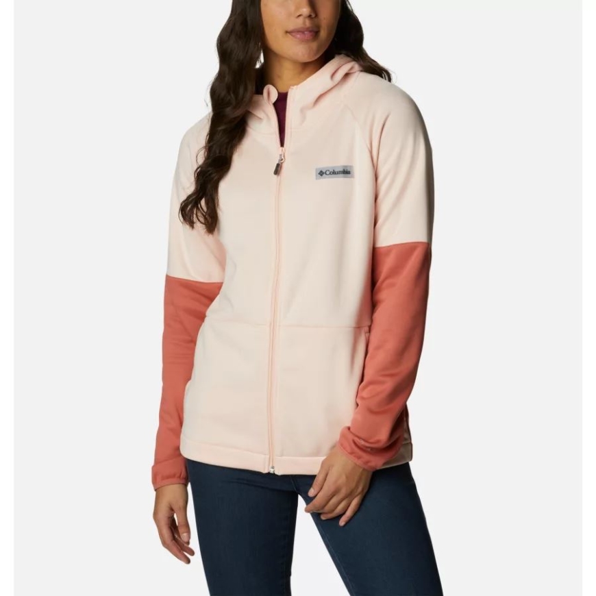 レディース ウィンドゲート フルジップ フリース ジャケット コロンビア ピーチブロッサム/ダークコーラル
