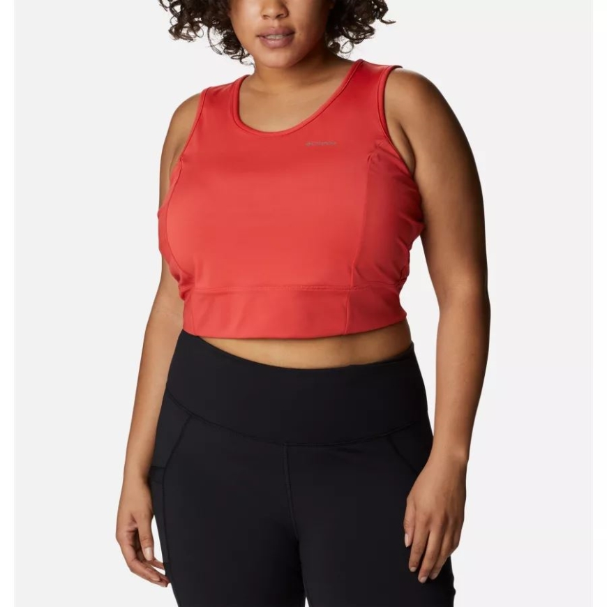 レディース ウィンドゲート II クロップド タンク プラスサイズ コロンビア レッド ハイビスカス