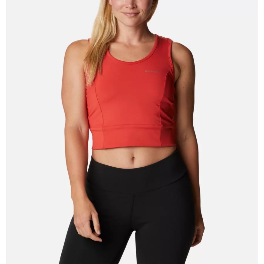 女性用ウィンドゲート II テクニカル クロップド トップ レッド ハイビスカス コロンビア